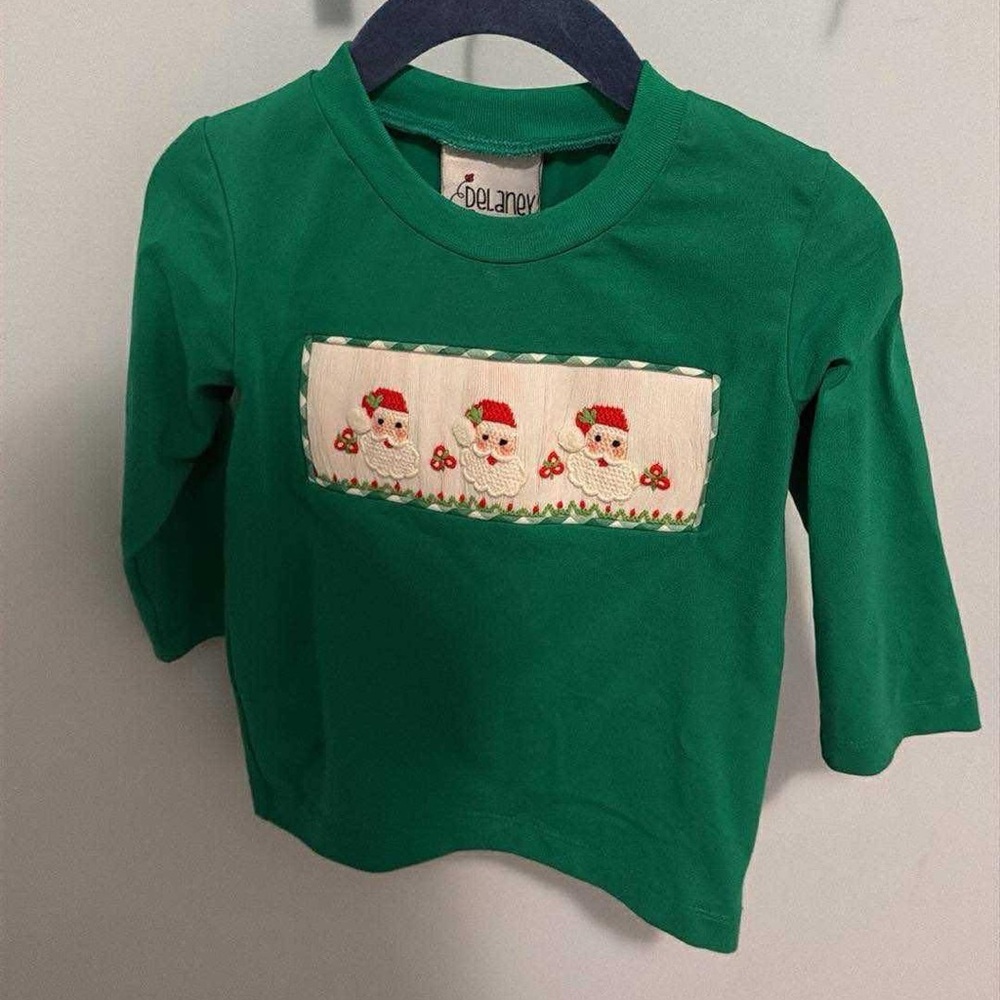 Kids Green Santa Shirt